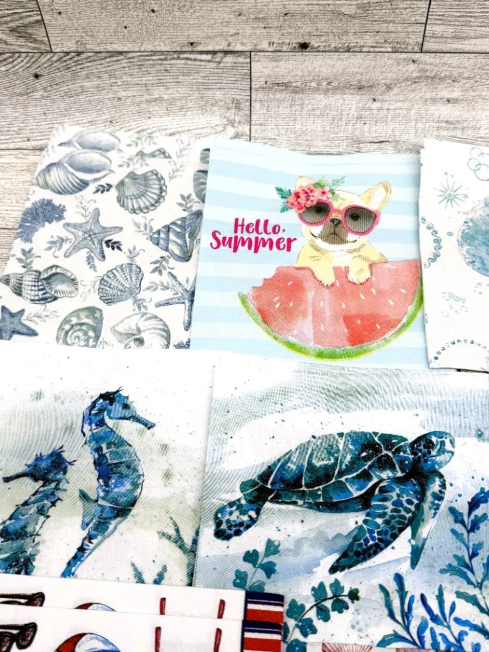 44 Napkins for Crafts/Decoupage - Summer Theme - 22 Napkins (x2)